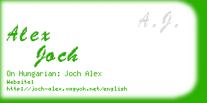 alex joch business card